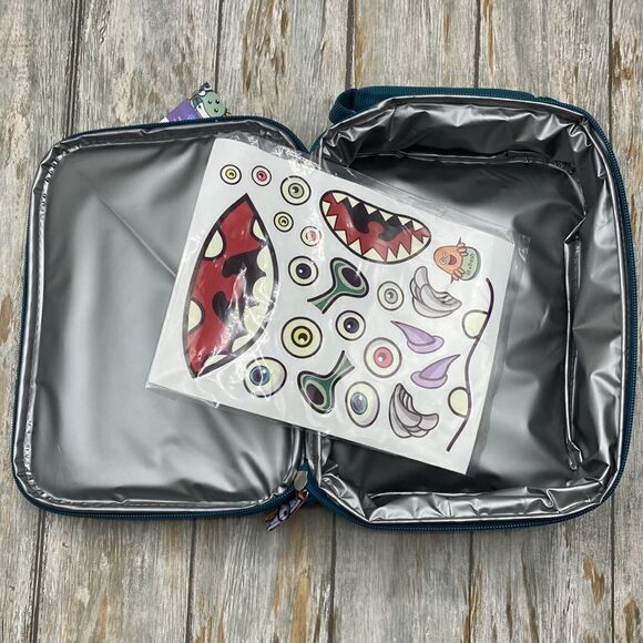 Fit & Fresh Insulated DIY Sticker Lunch Bag Teal Soft Sided Reusable Lunch Bag - Picture 6 of 12